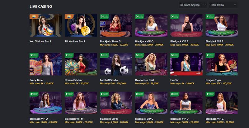 Thể loại live game bài đỉnh cao đẳng cấp với nhiều thể loại hấp dẫn